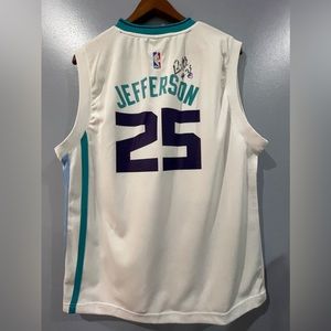 Charlotte Hornets Signed Jersey #25 Al Jefferson White Adidas Size XL NBA NWOT